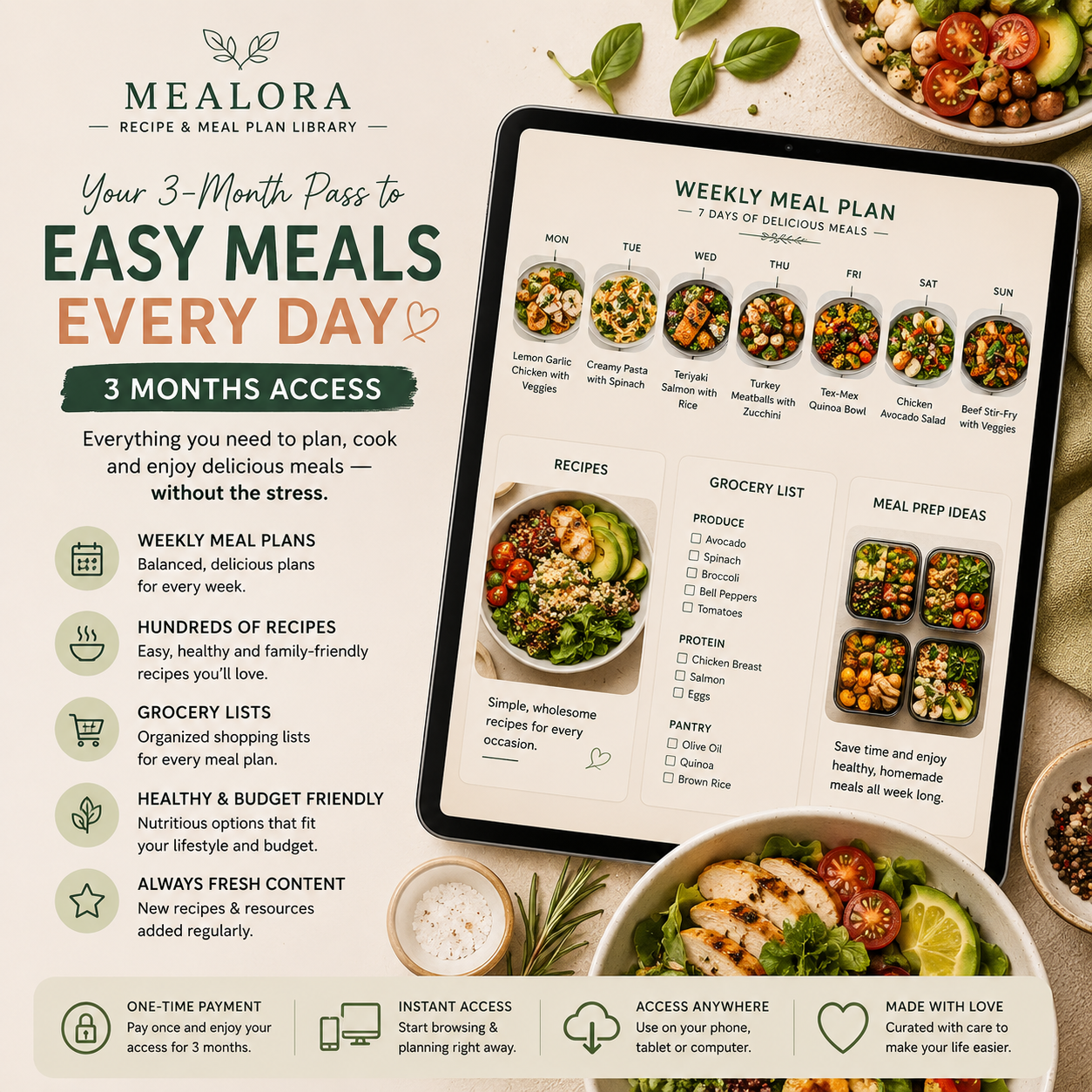 3 Months of Easy Meal Planning
