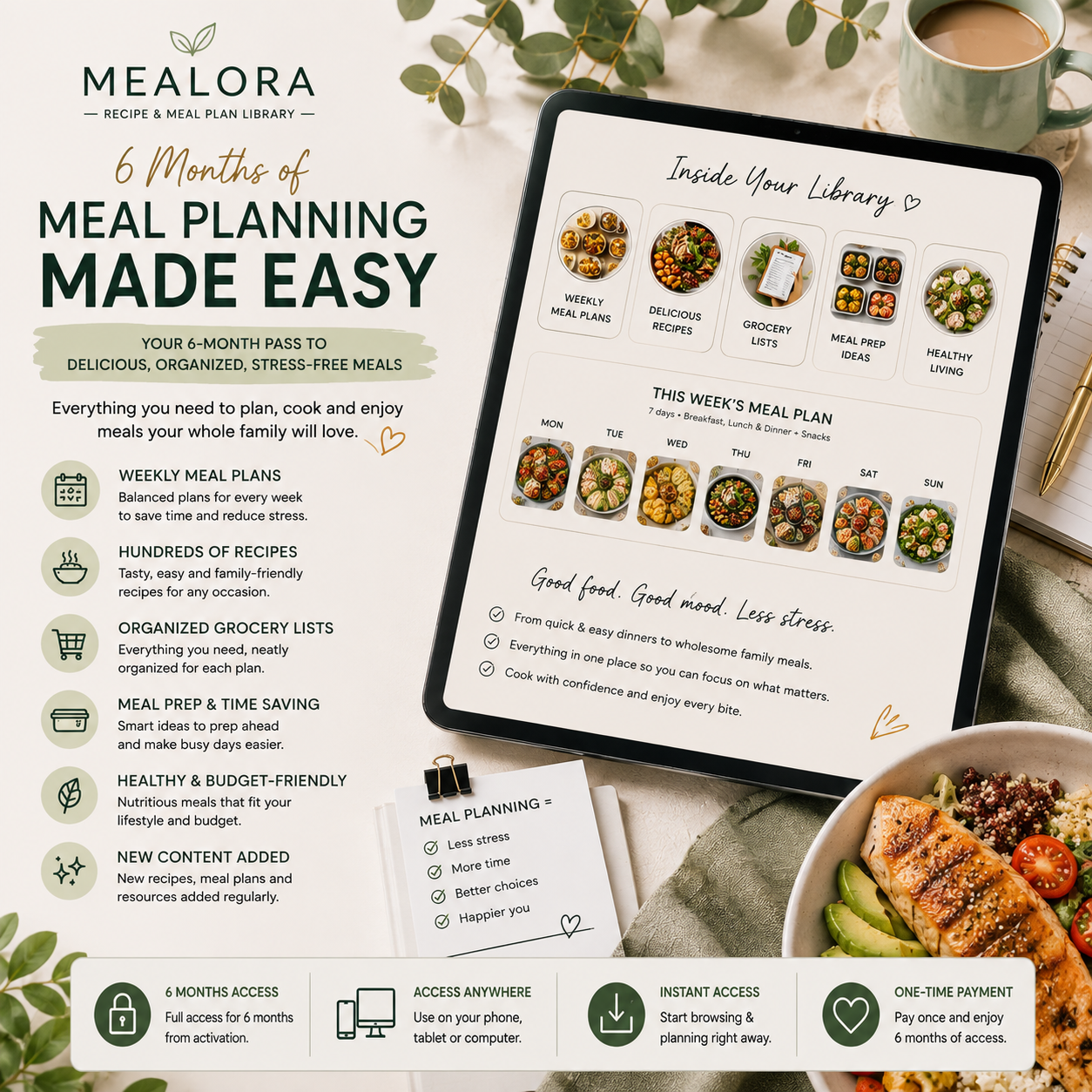 6 Months of Stress-Free Meal Planning