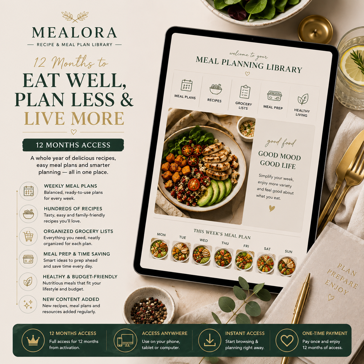 12 Months to Eat Well, Plan Less & Live More